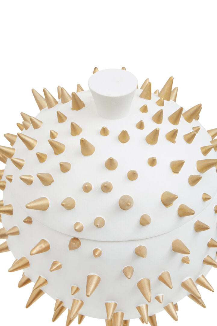 Luna Spike Box - Large - White & Gold