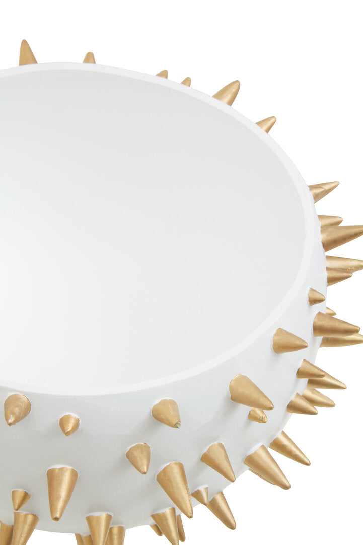 Luna Spike Box - Large - White & Gold