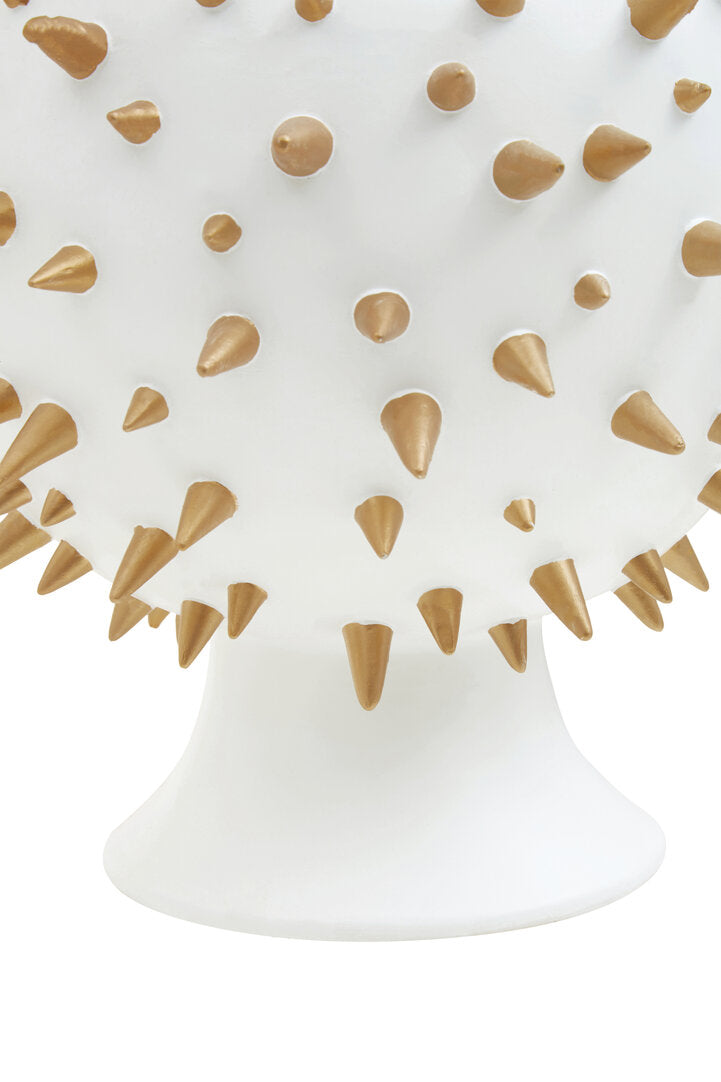 Luna Spike Box - Large - White & Gold
