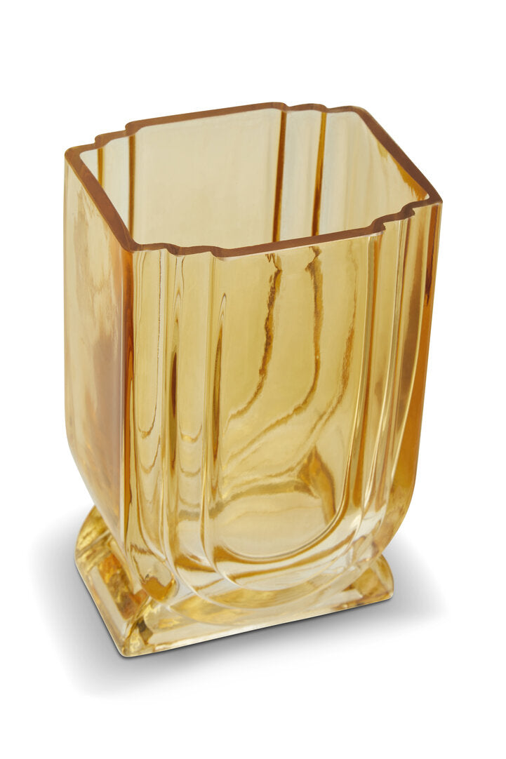 Harper Glass Vase - Small - Yellow