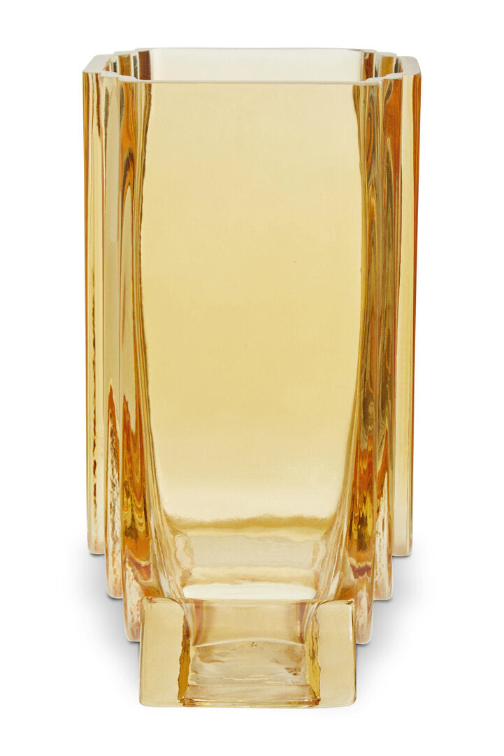 Harper Glass Vase - Small - Yellow