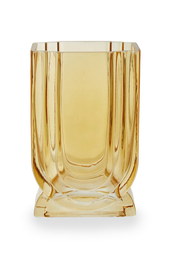 Harper Glass Vase - Small - Yellow