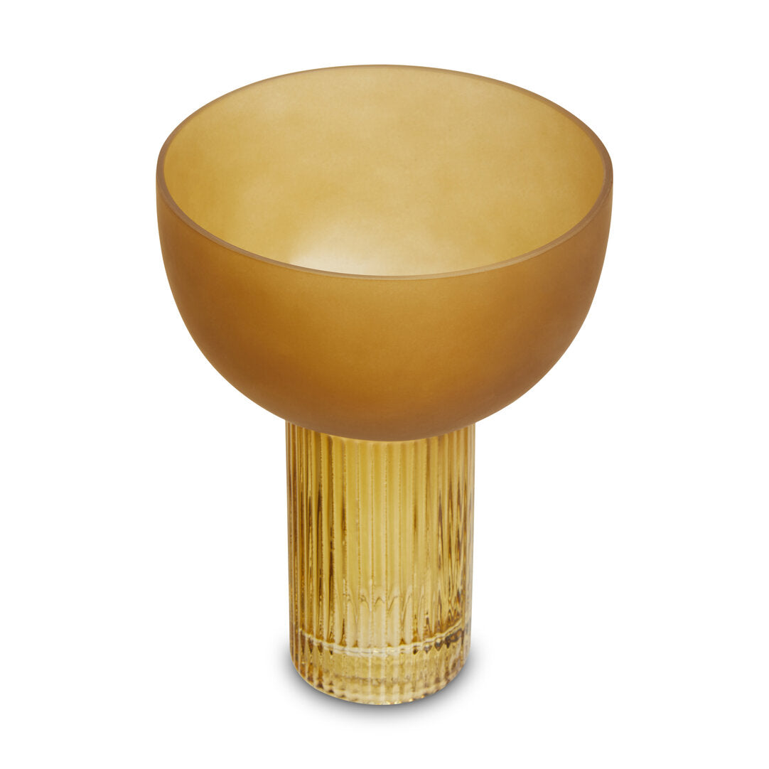 Fina Ochre Glass Vase - Small