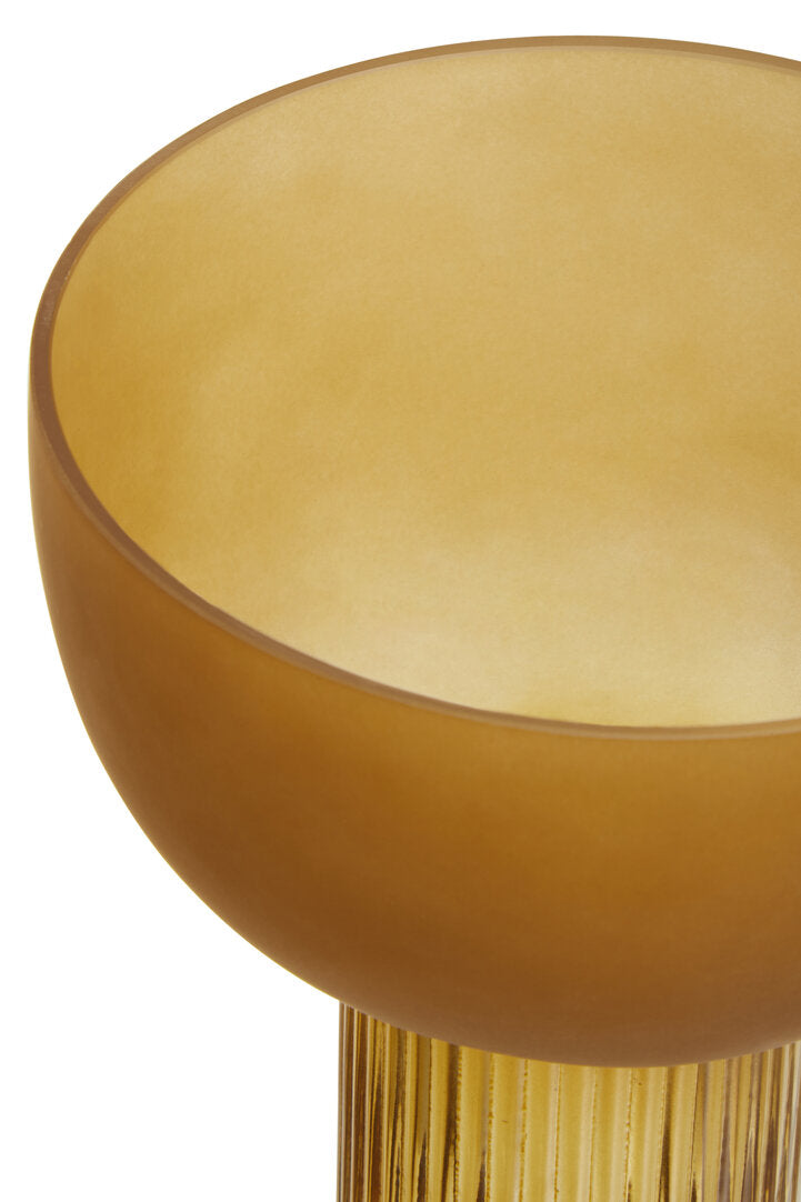 Fina Ochre Glass Vase - Small