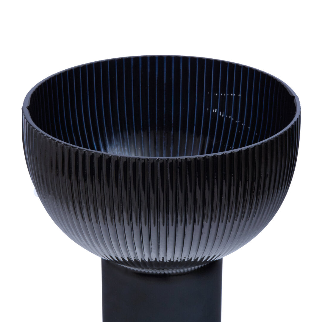 Fina Blue Glass Vase - Large