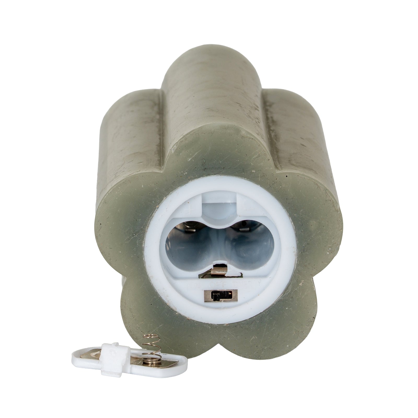 Harper Natural Glow 2.75x5 Grey Pillar LED Candle