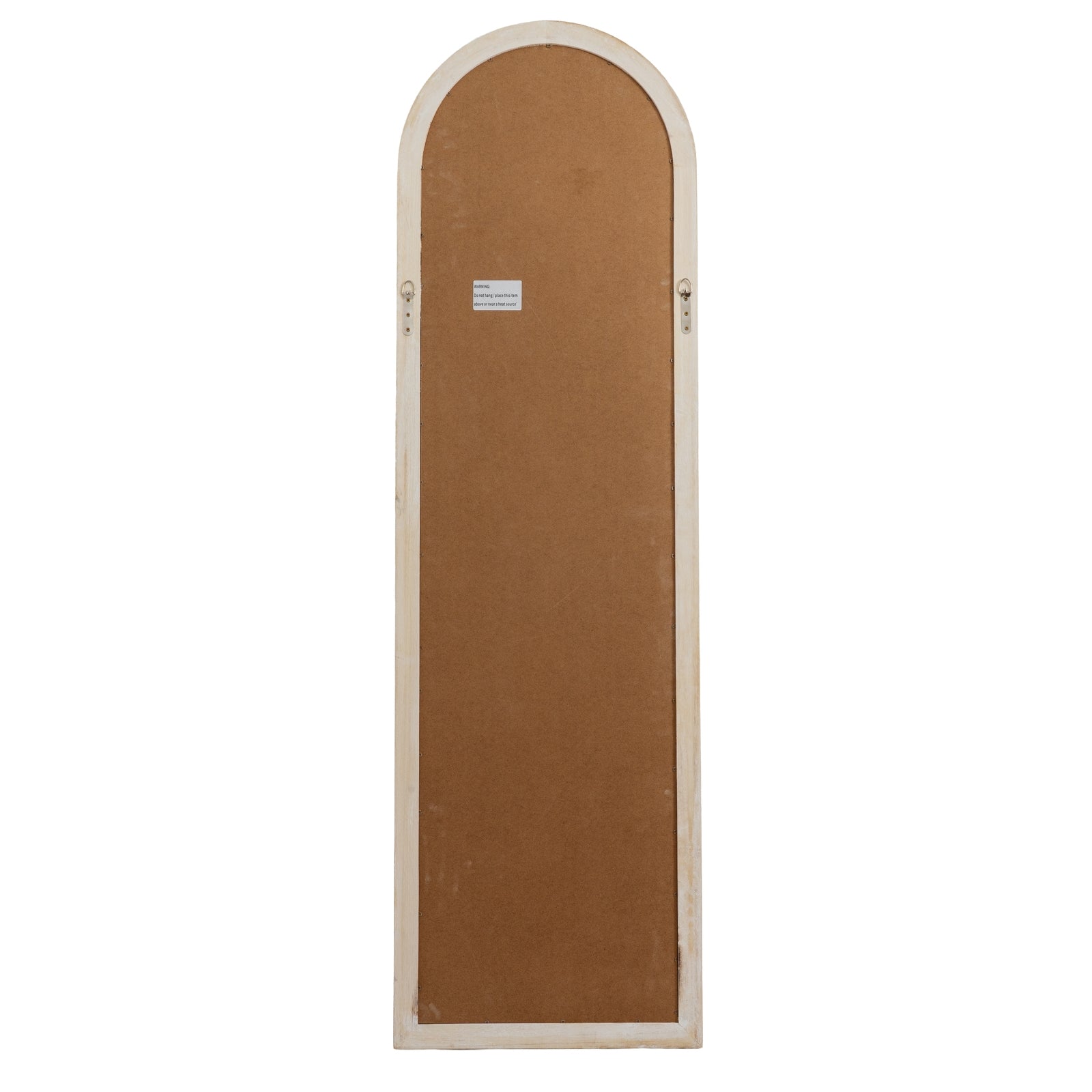Orlae Washed Wood Tall Arched Window Mirror