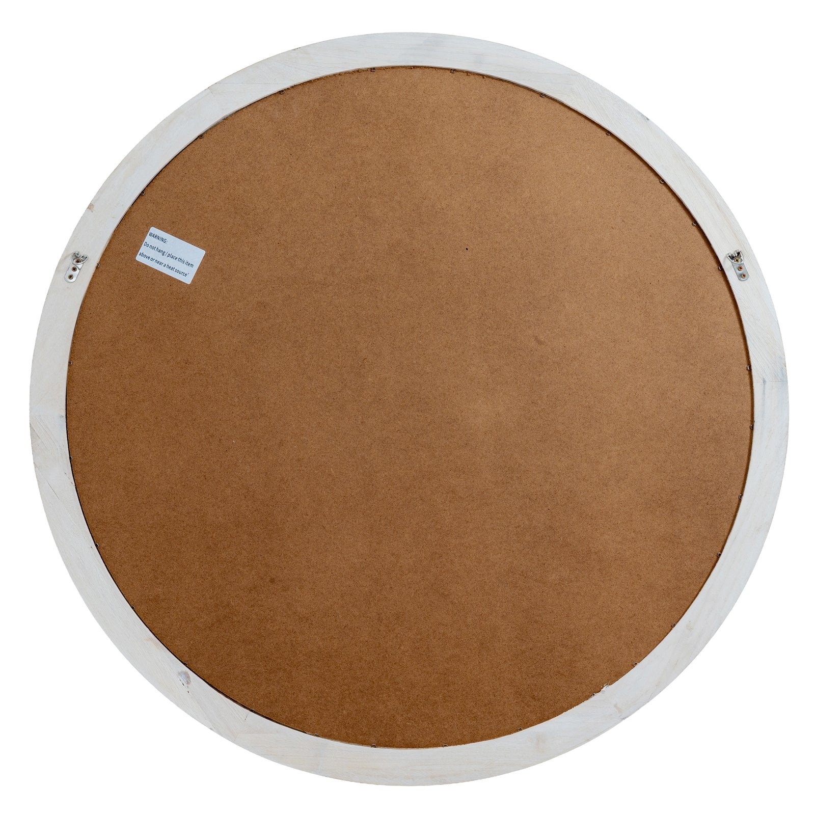 Orlae Washed Wood Round Window Mirror