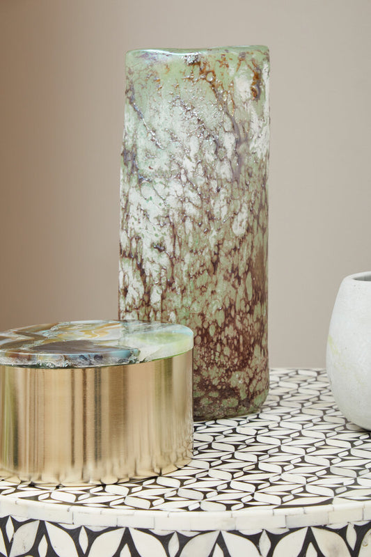 Lumeo Glass Marble Effect Vase - Large