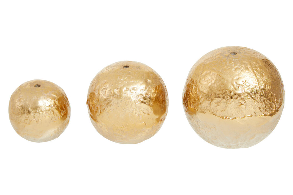 Corenti Silver and Gold Ombre Deco Balls - Set of 3