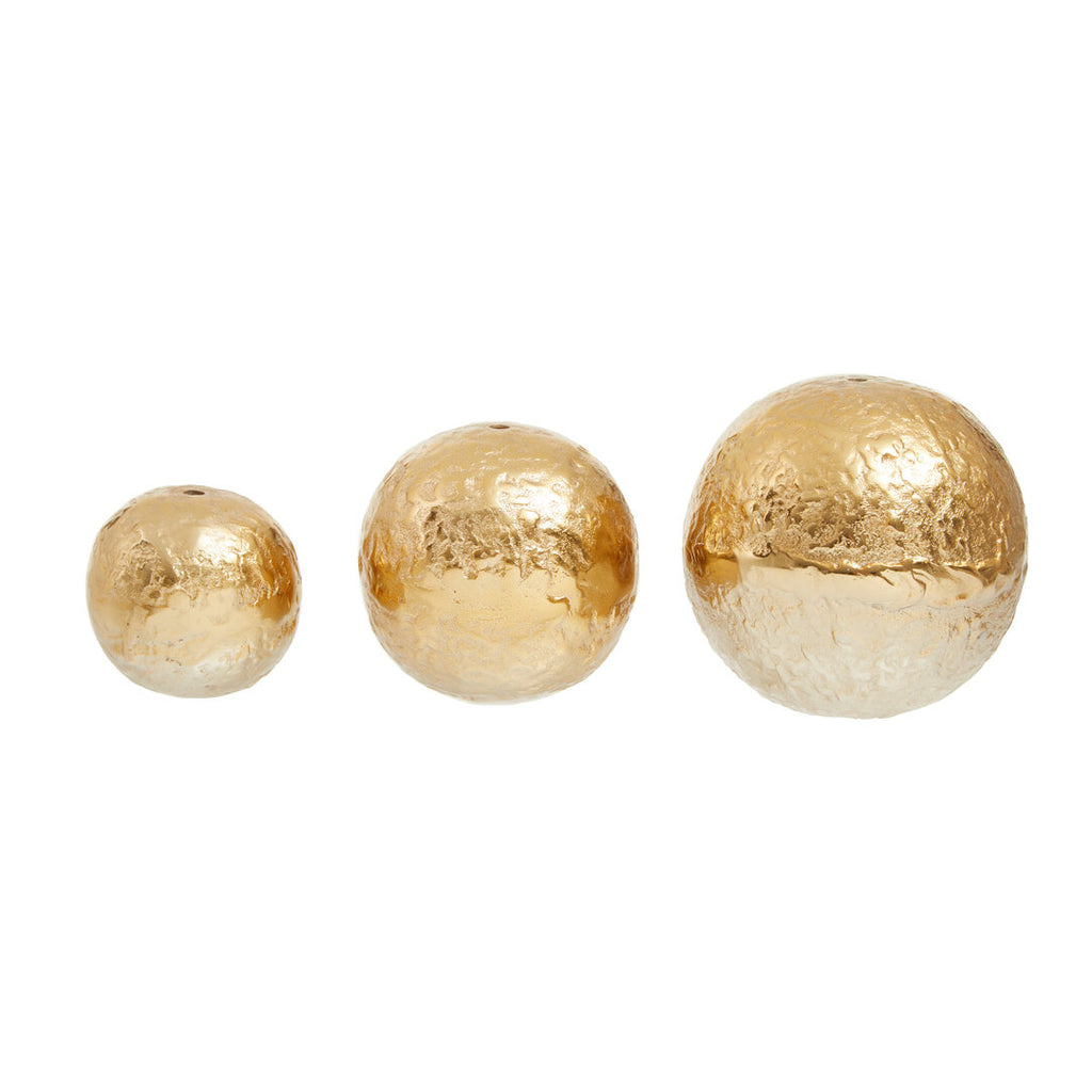 Corenti Silver and Gold Ombre Deco Balls - Set of 3