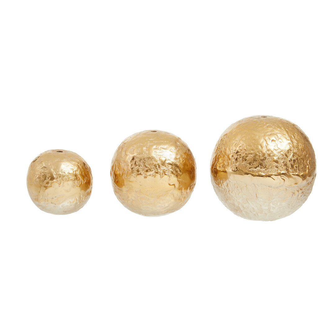 Corenti Silver and Gold Ombre Deco Balls - Set of 3