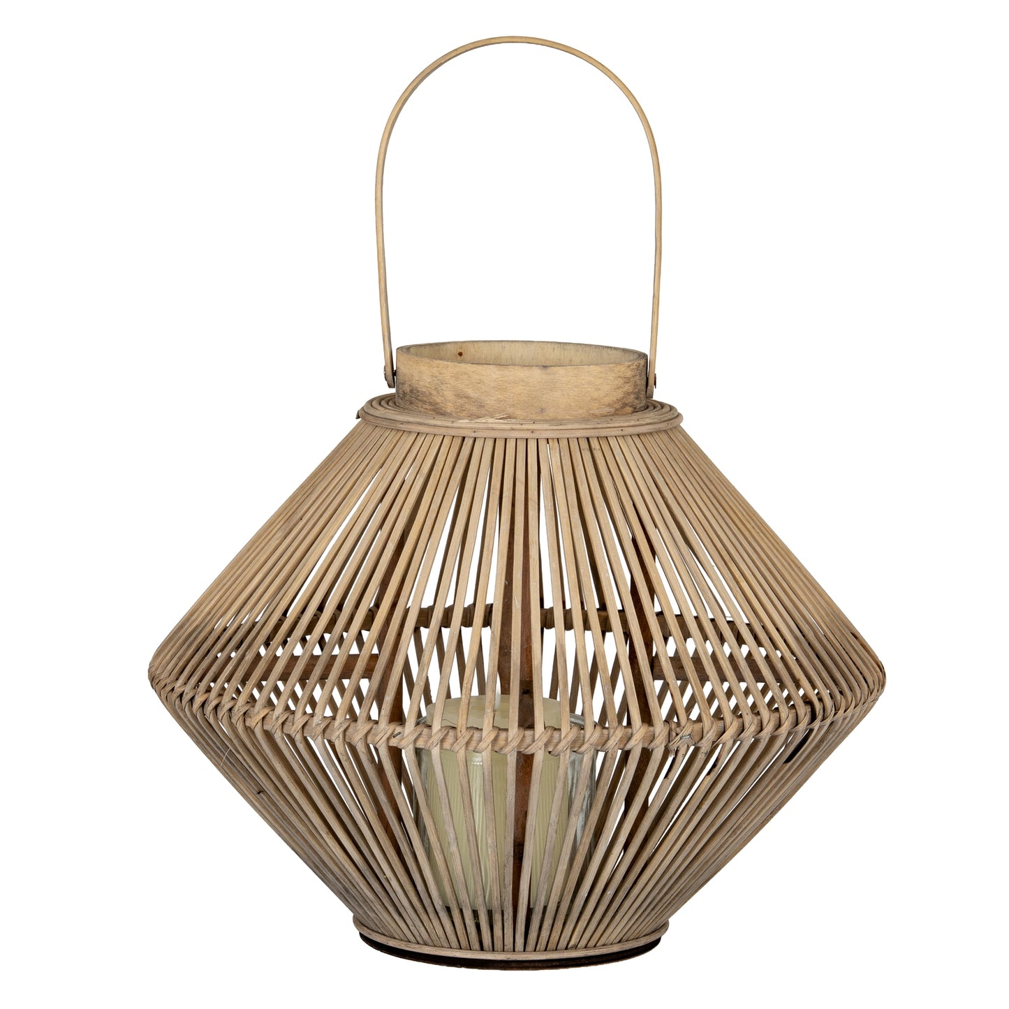 Sora Wicker Lantern With Glass Holder