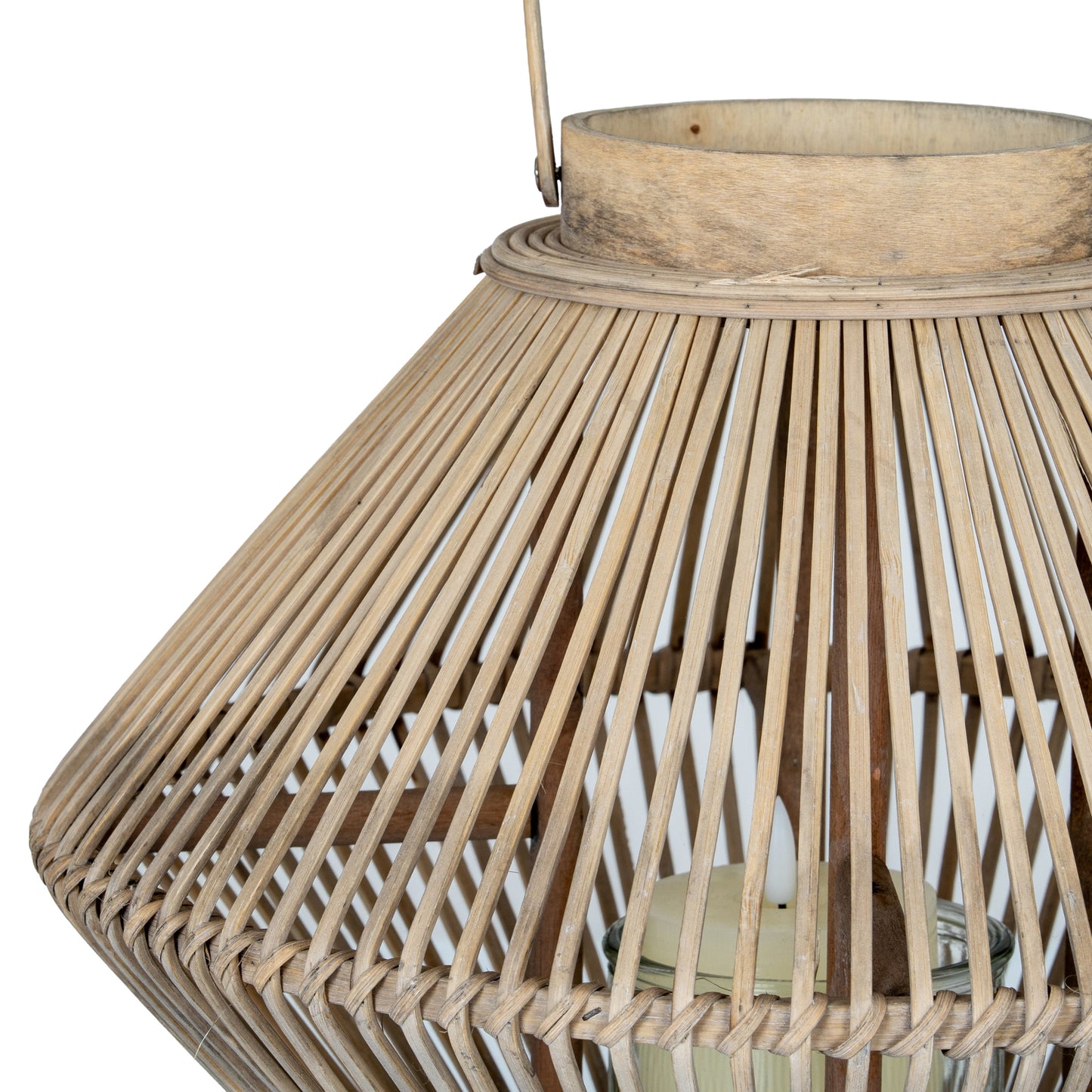 Sora Wicker Lantern With Glass Holder
