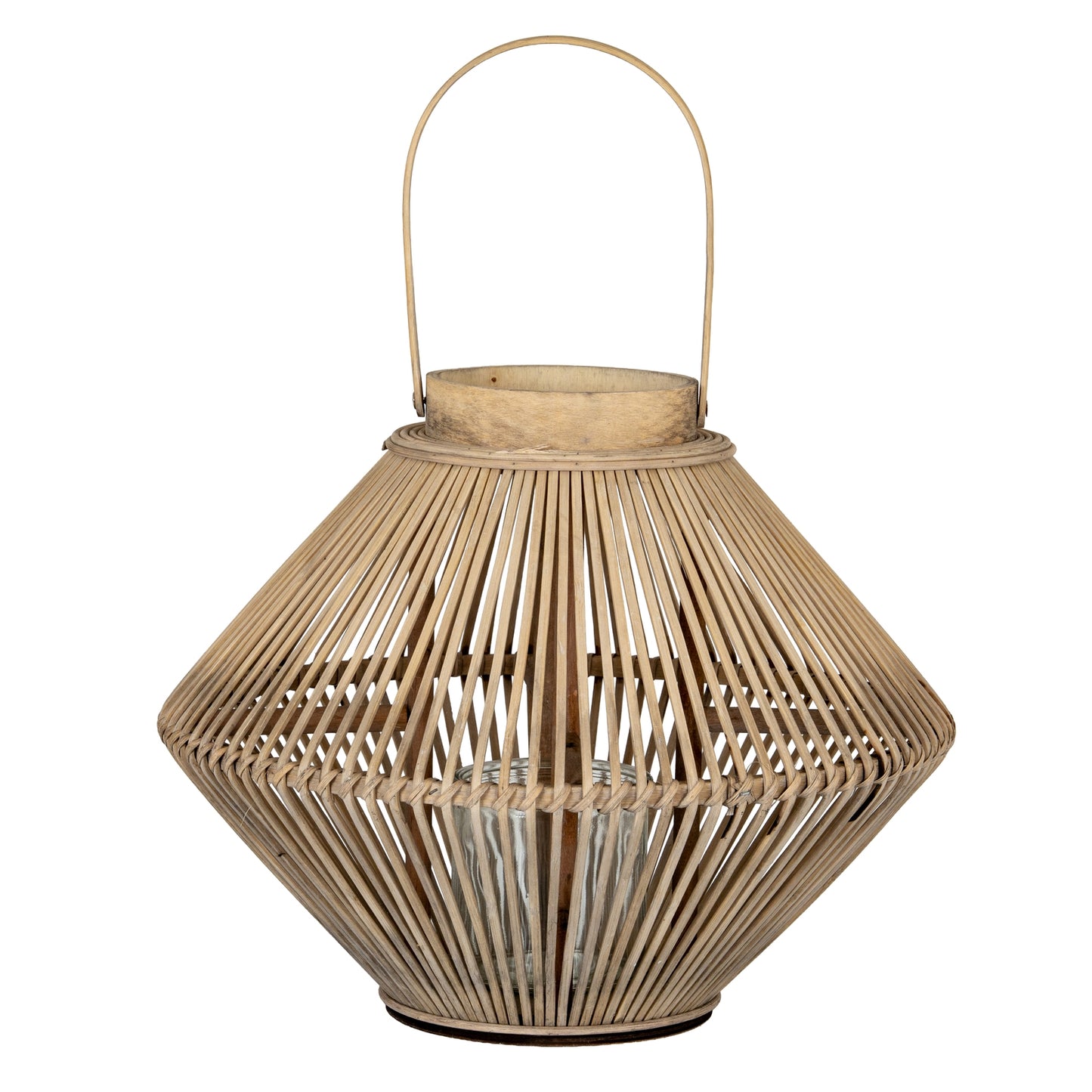 Sora Wicker Lantern With Glass Holder