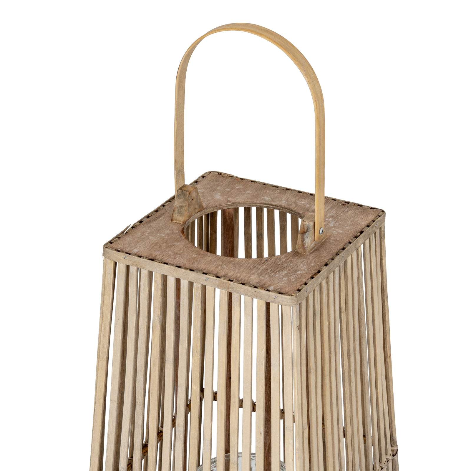 Alita Wicker Lantern With Glass Holder - Large