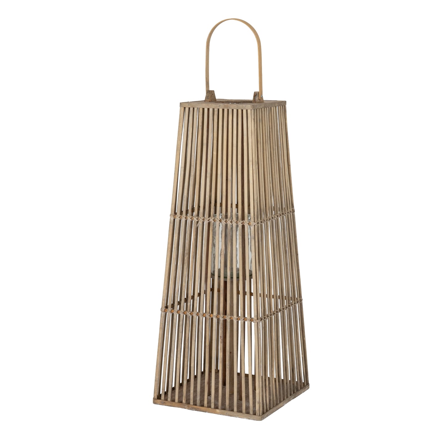 Alita Wicker Lantern With Glass Holder - Large