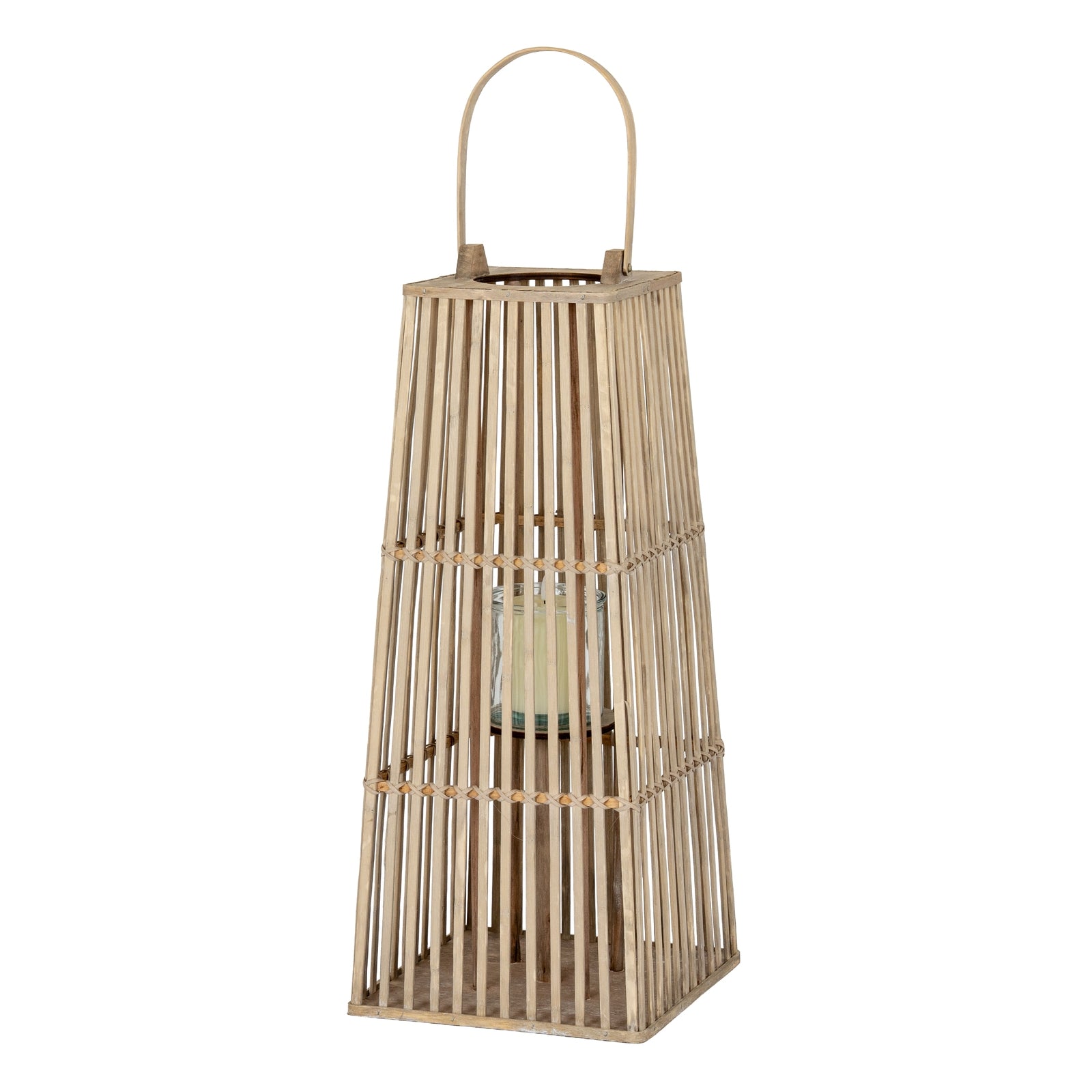 Alita Wicker Lantern With Glass Holder - Medium