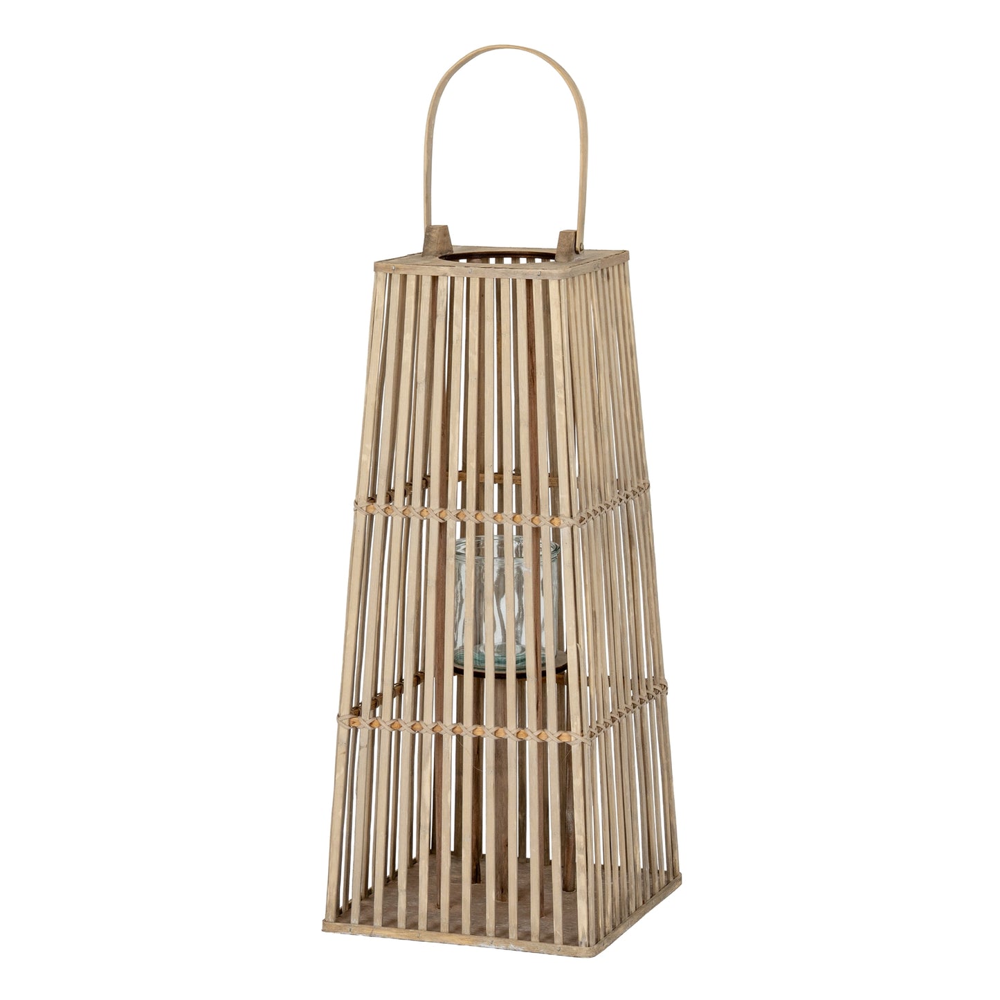 Alita Wicker Lantern With Glass Holder - Medium