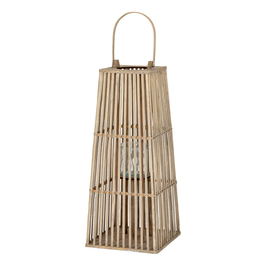 Alita Wicker Lantern With Glass Holder - Medium