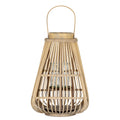Belden Peardrop Wicker Lantern With Glass Holder - Large