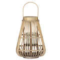 Belden Peardrop Wicker Lantern With Glass Holder - Medium