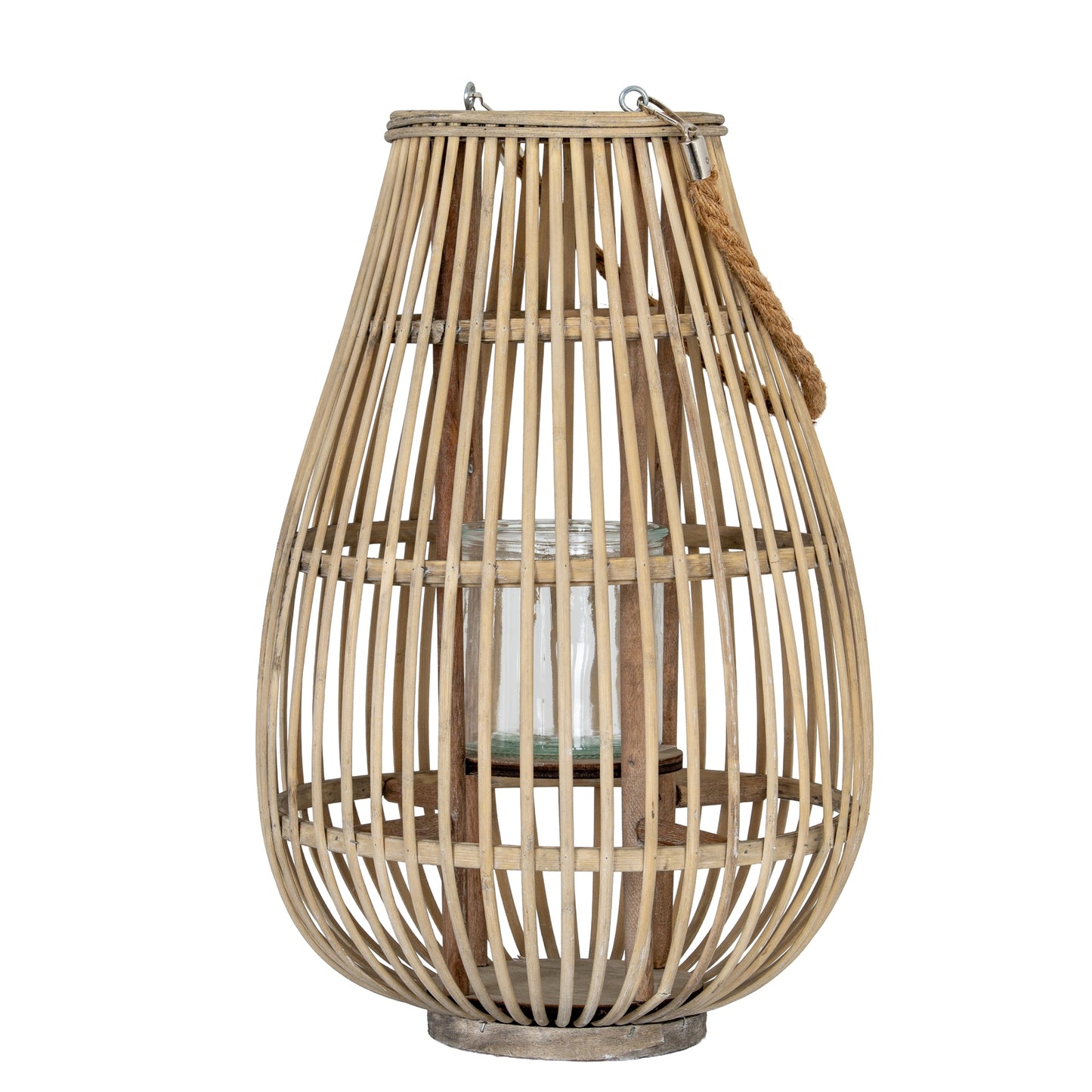 Wonder Wicker Lantern With Glass Holder - Medium