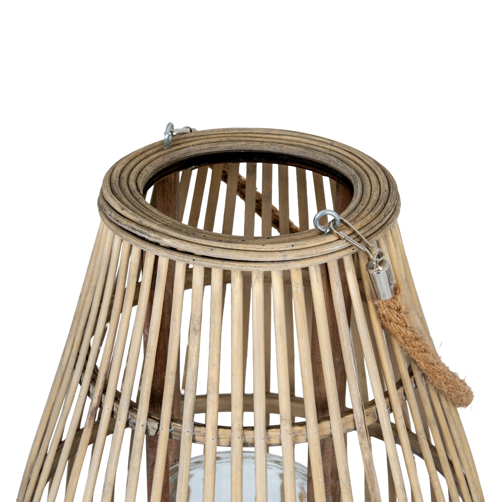Wonder Wicker Lantern With Glass Holder - Large