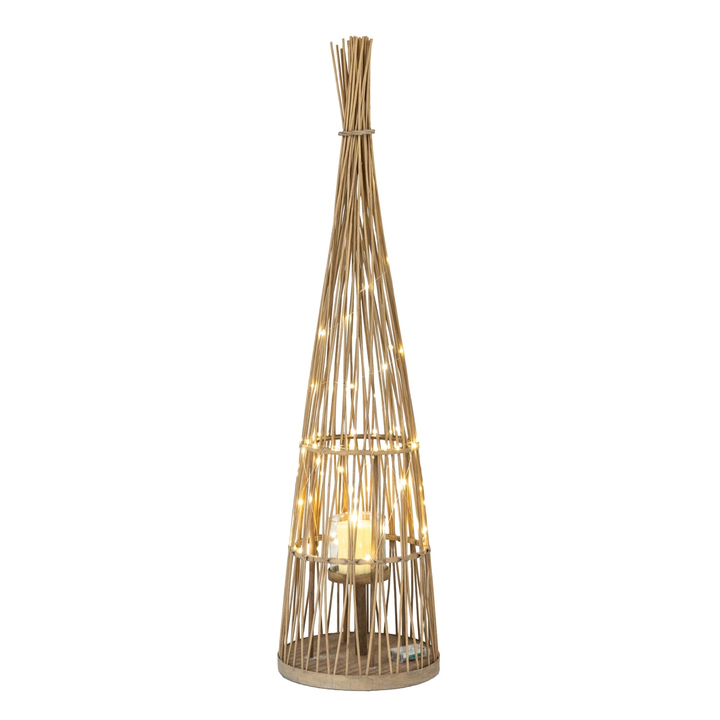 Wonder Wicker LED Lantern - Large