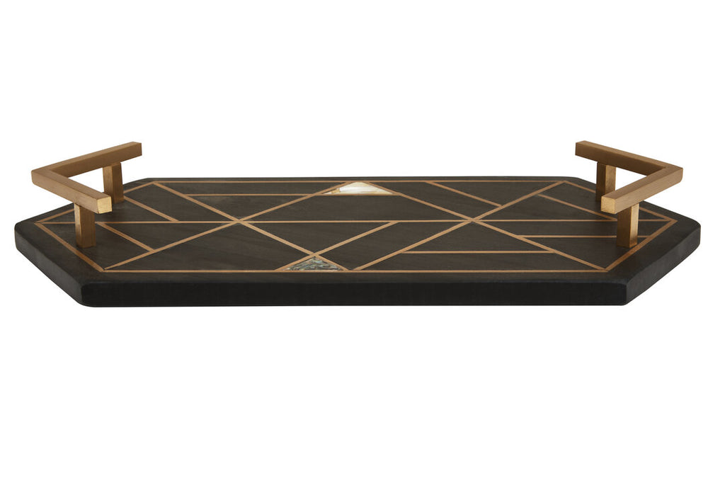 Tara Black Slate Tray