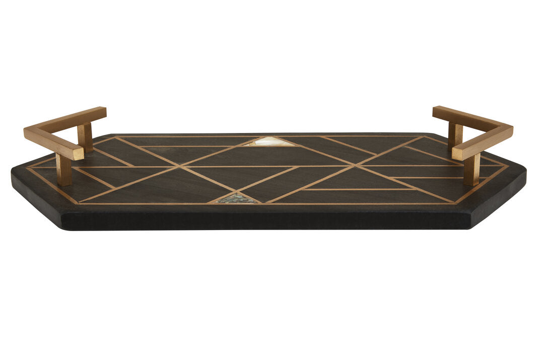 Tara Black Slate Tray