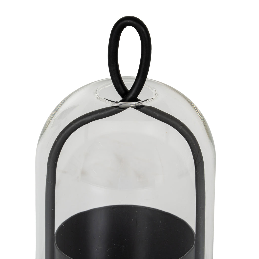 Foxglove Candle Holder With Glass Cloche - Large