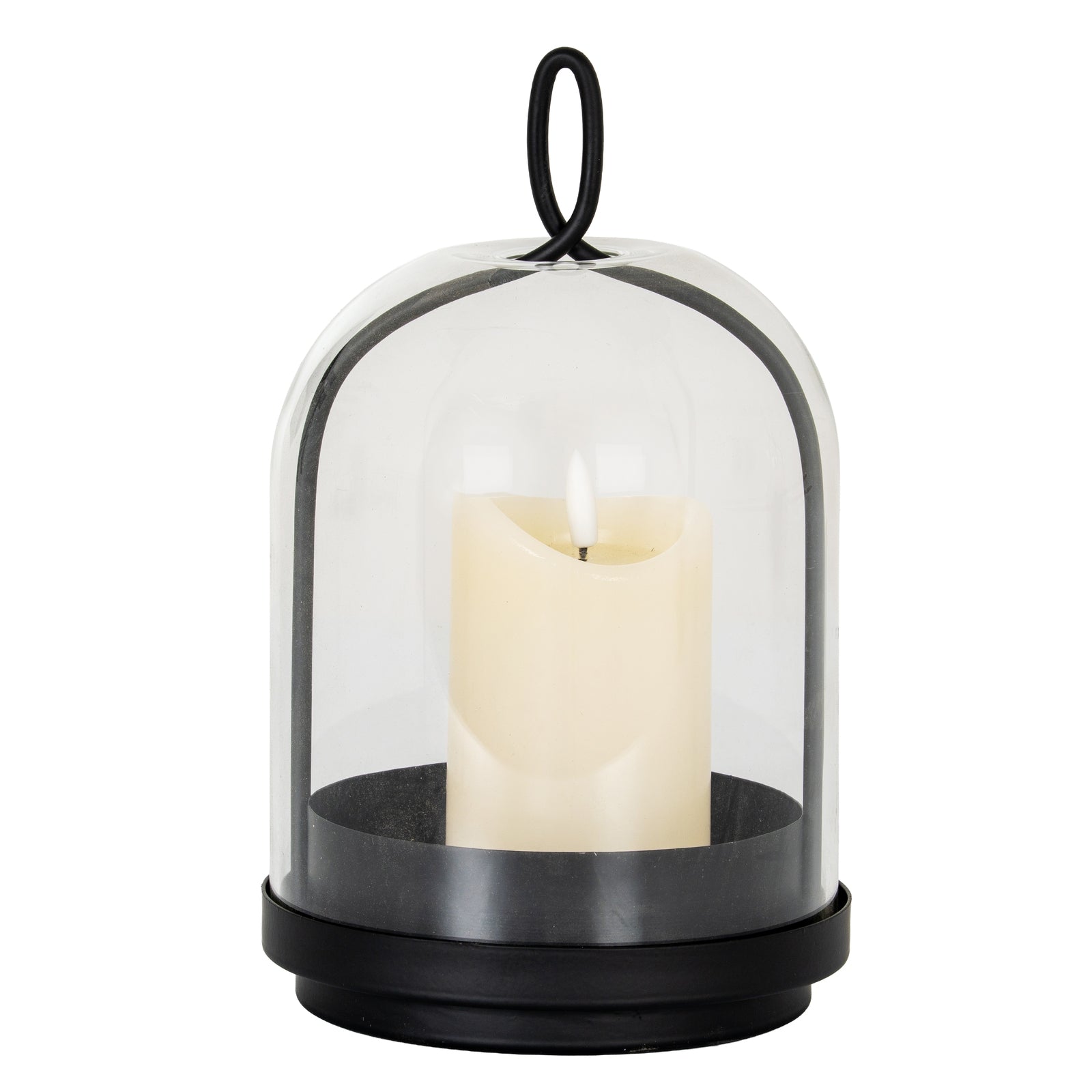 Foxglove Candle Holder With Glass Cloche - Medium