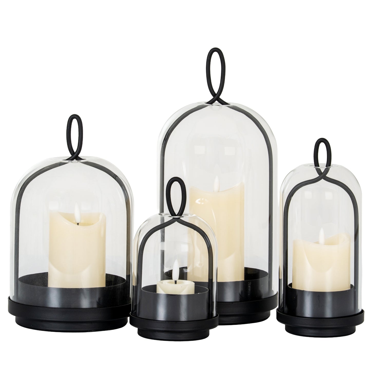 Foxglove Candle Holder With Glass Cloche - Medium