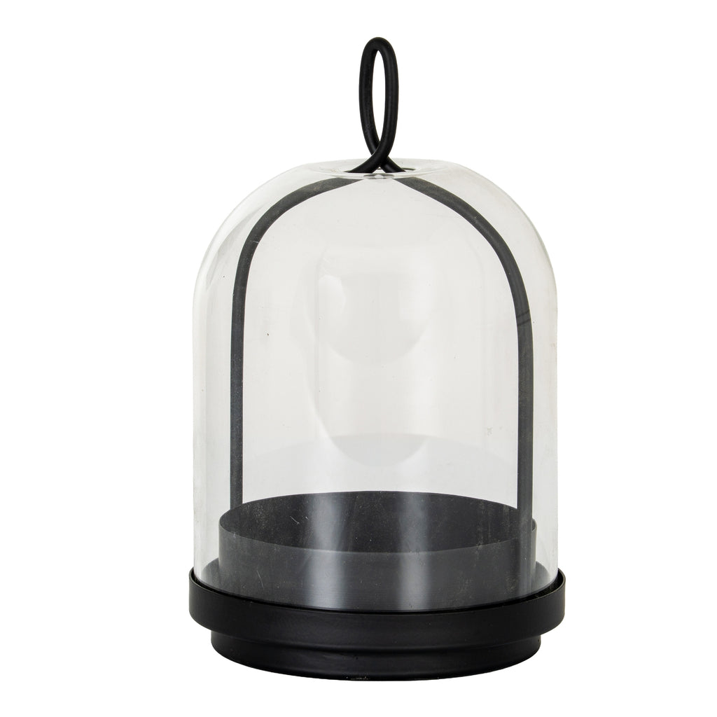 Foxglove Candle Holder With Glass Cloche - Medium