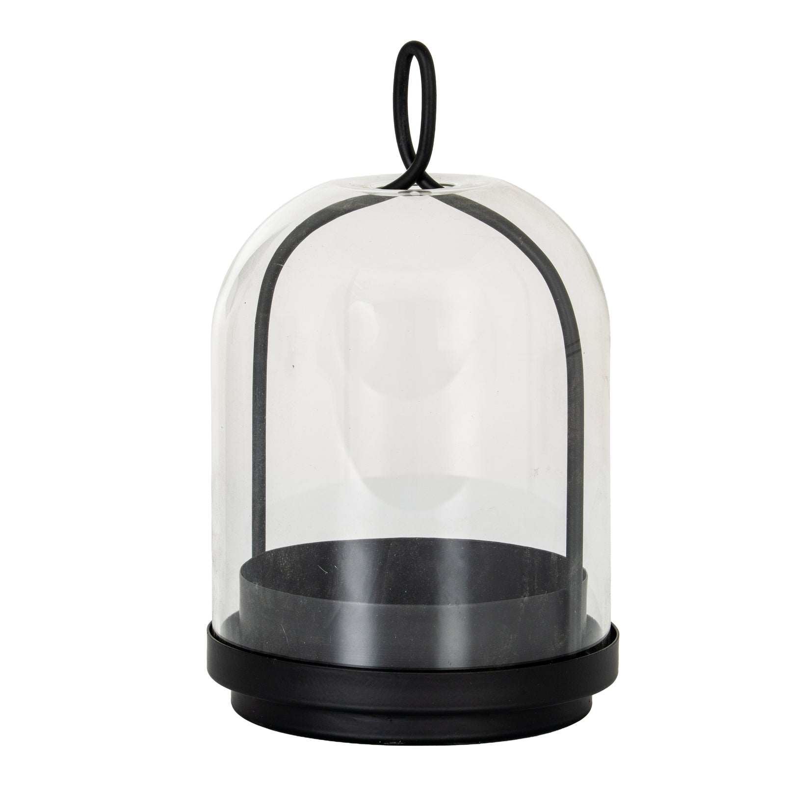 Foxglove Candle Holder With Glass Cloche - Medium