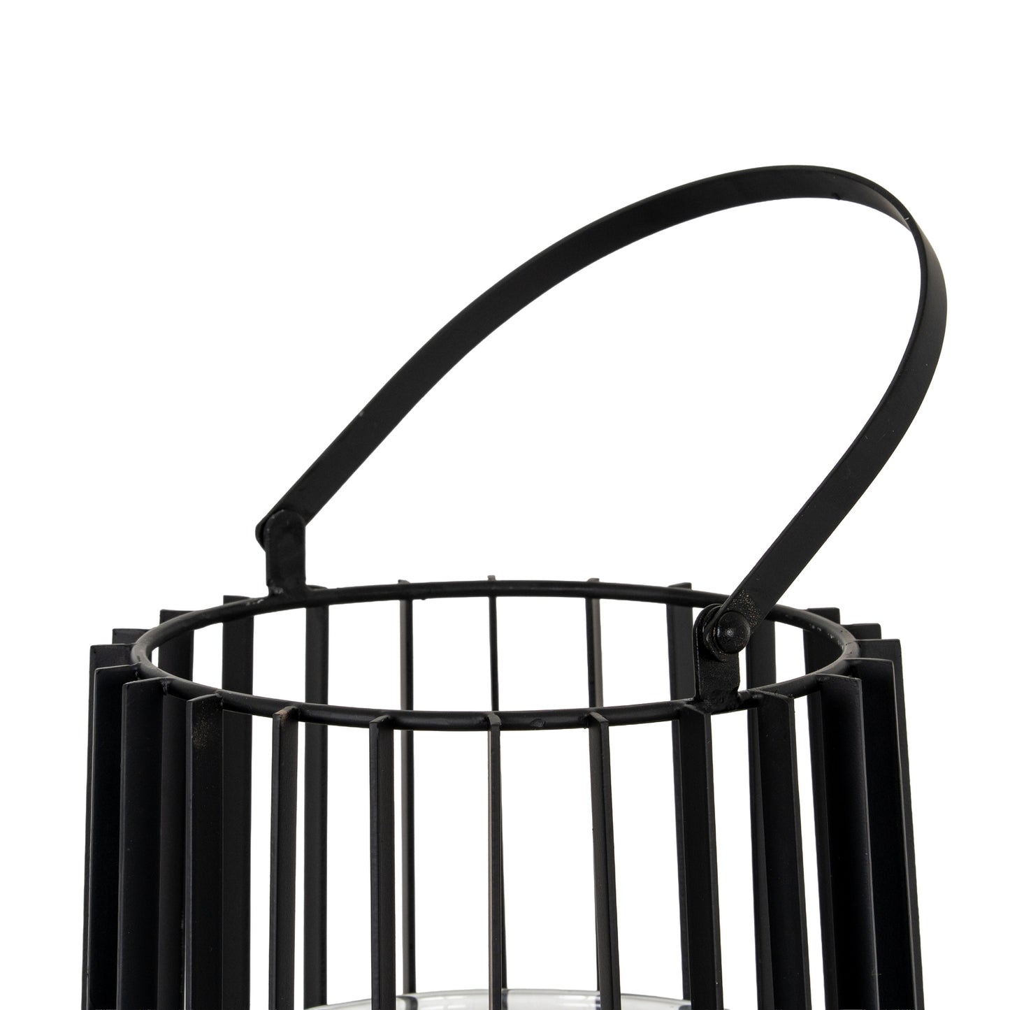 Lynk Large Lantern With Handle And Glass Candle Holder