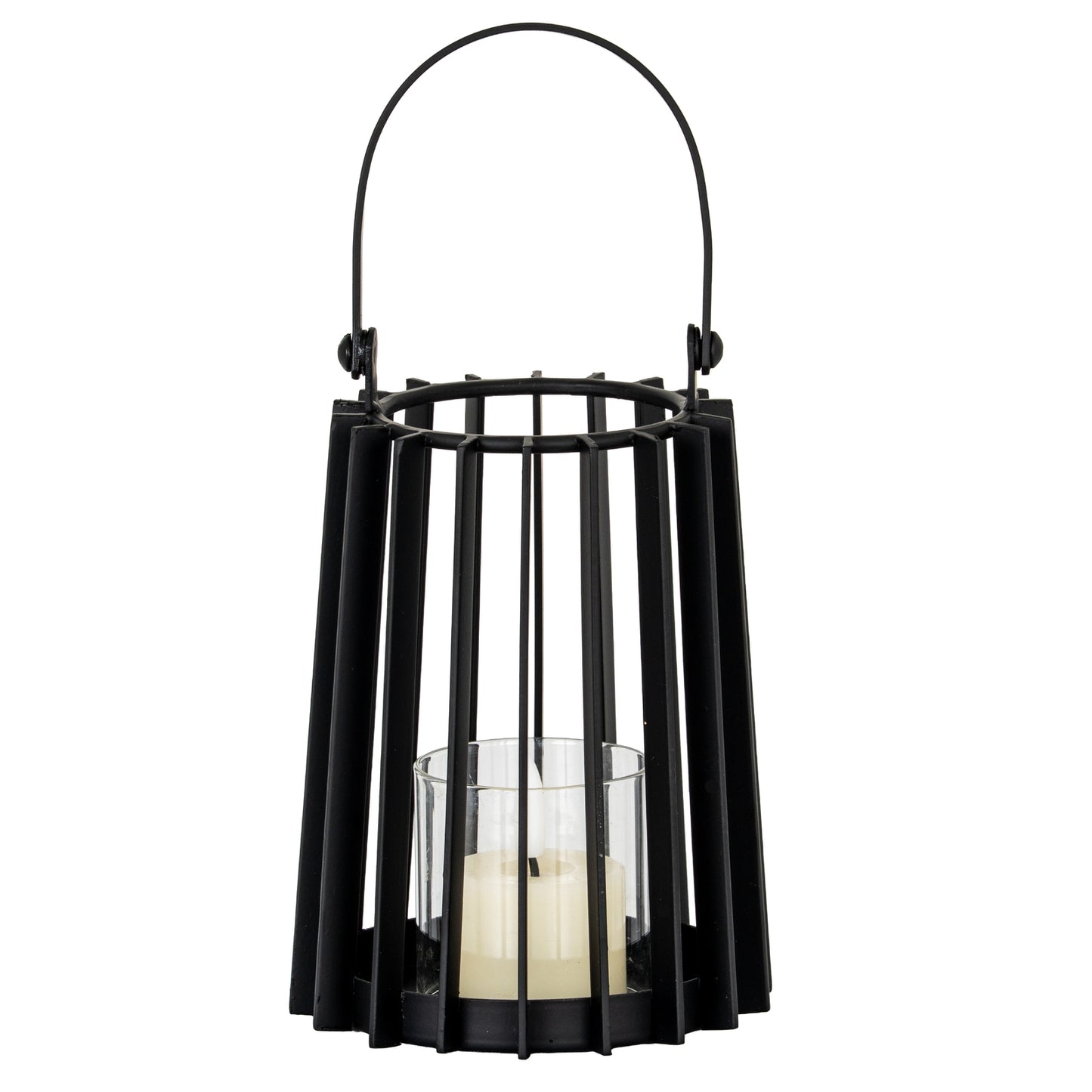 Lynk Small Lantern With Handle And Glass Candle Holder