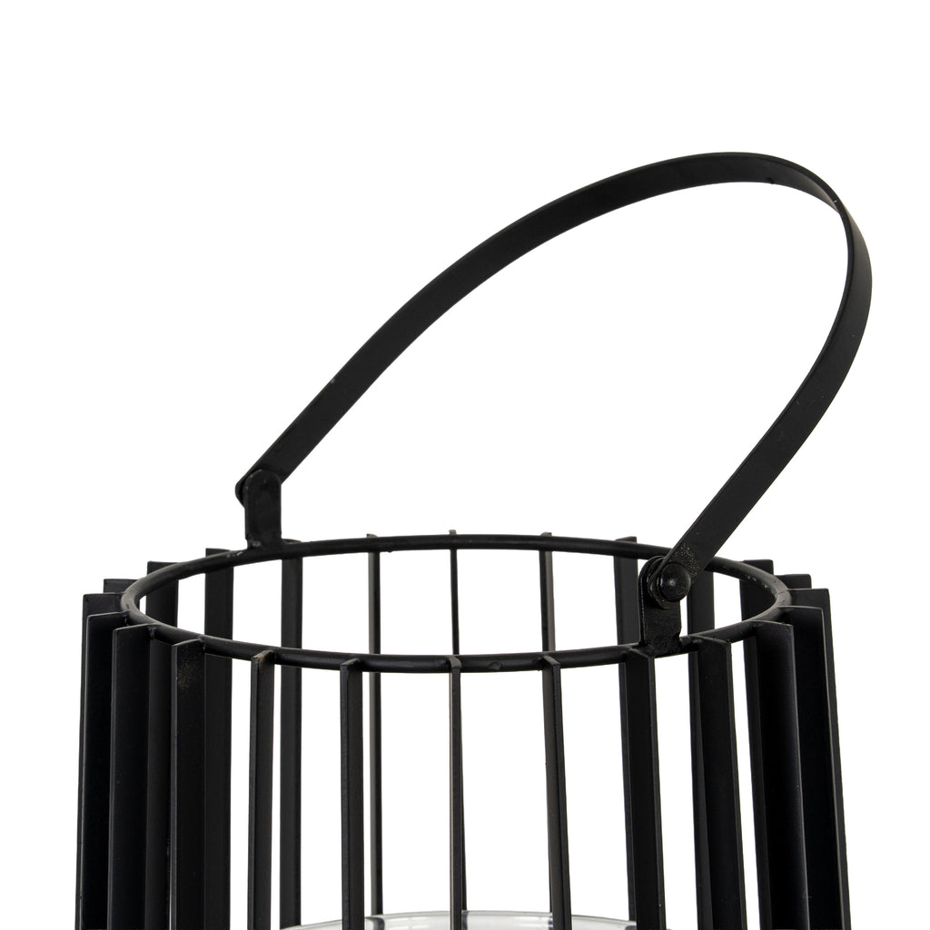 Lynk Small Lantern With Handle And Glass Candle Holder