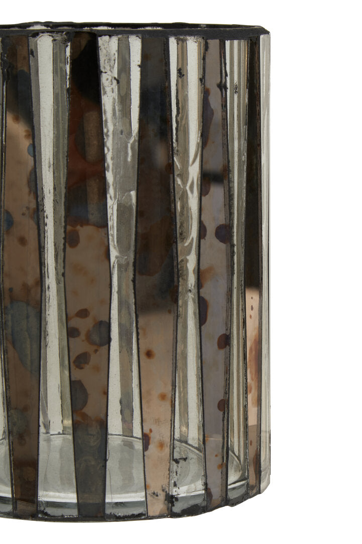 Selano Smoked Antique Finish Candle Holder - Small