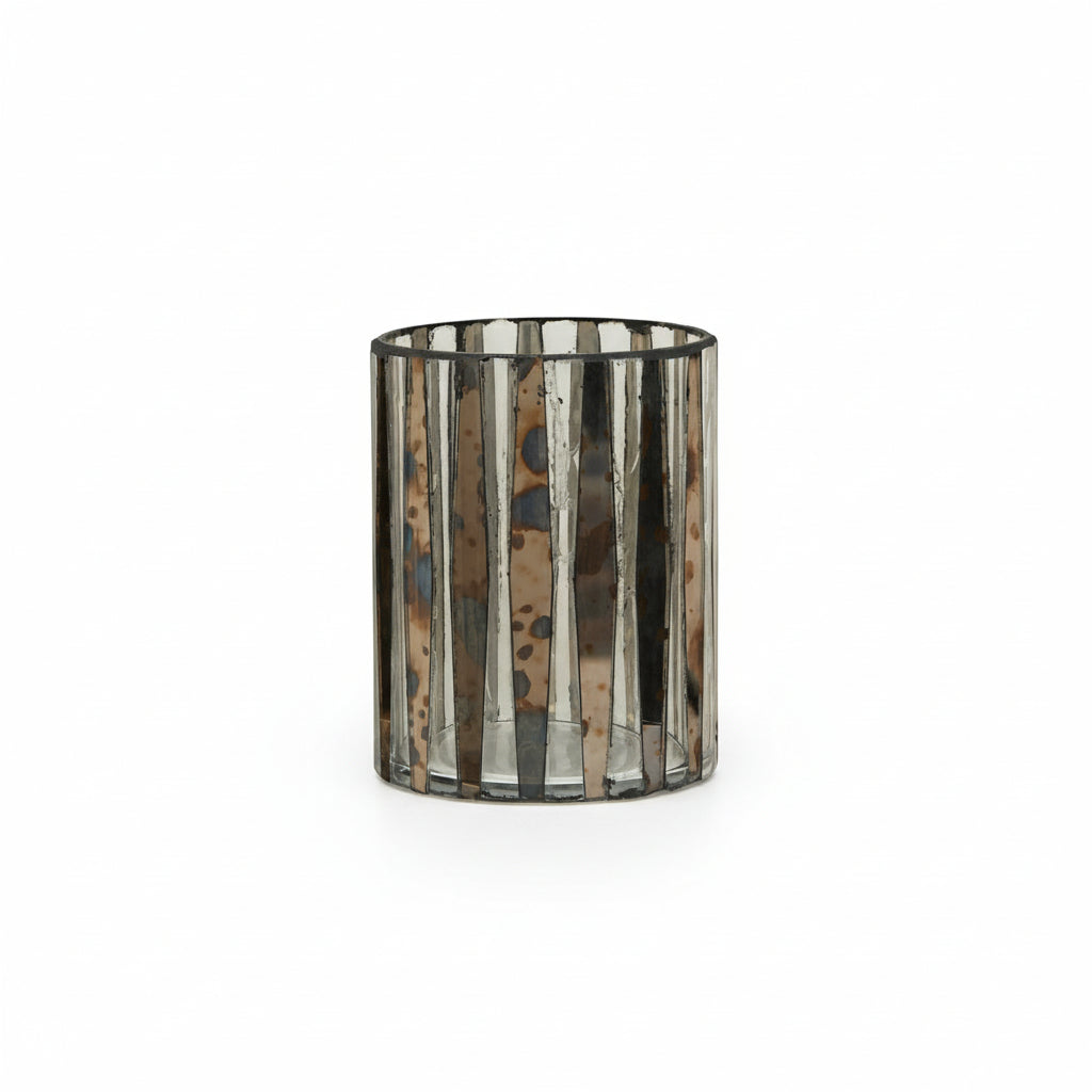 Selano Smoked Antique Finish Candle Holder - Small