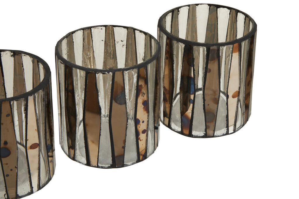 Selano Smoked Antique Finish Tealight Holders - Set of 3