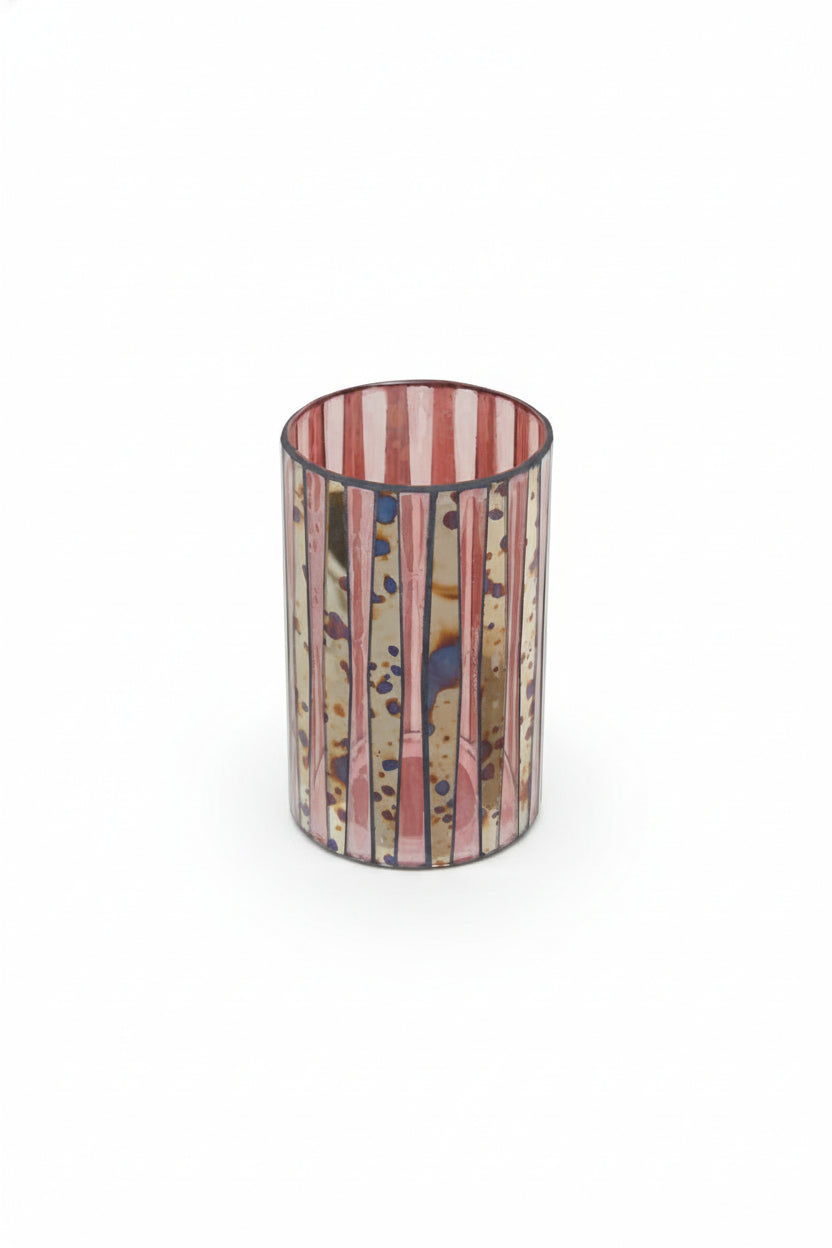 Selano Pink Antique Finish Candle Holder - Large