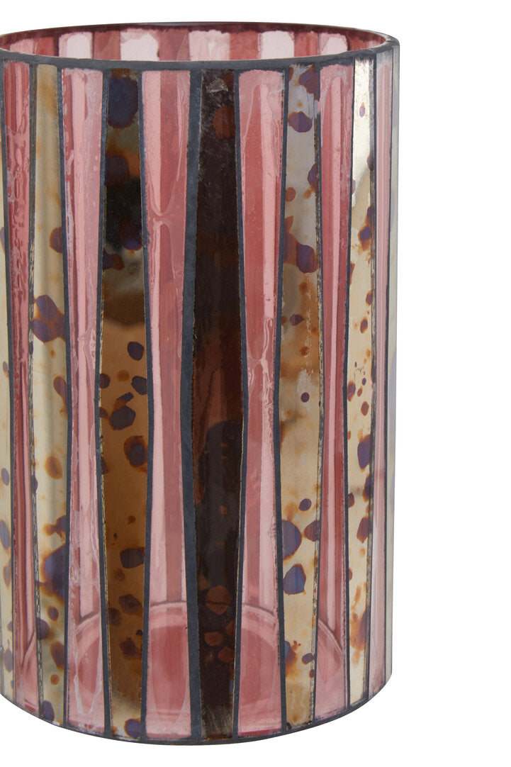 Selano Pink Antique Finish Candle Holder - Large