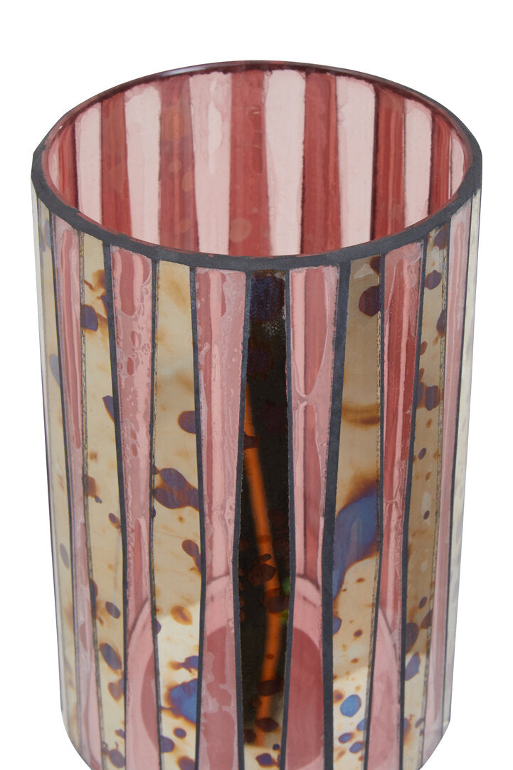 Selano Pink Antique Finish Candle Holder - Large
