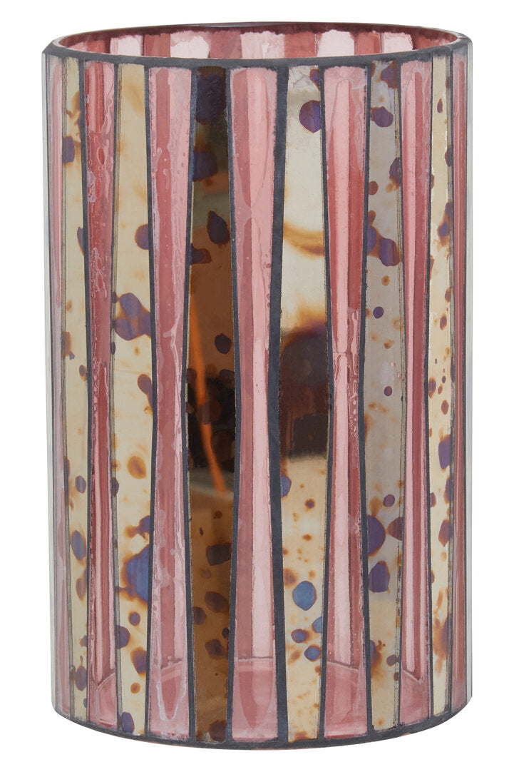 Selano Pink Antique Finish Candle Holder - Large