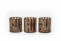 Selano Pink Antique Finish Tealight Holders - Set of 3