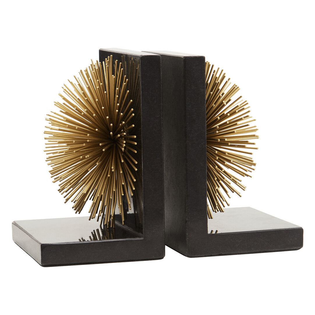 Haze Gold Starburst Bookends - Set of 2