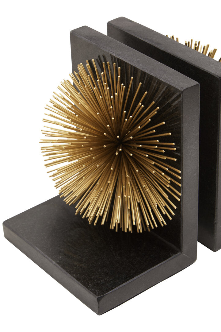 Haze Gold Starburst Bookends - Set of 2