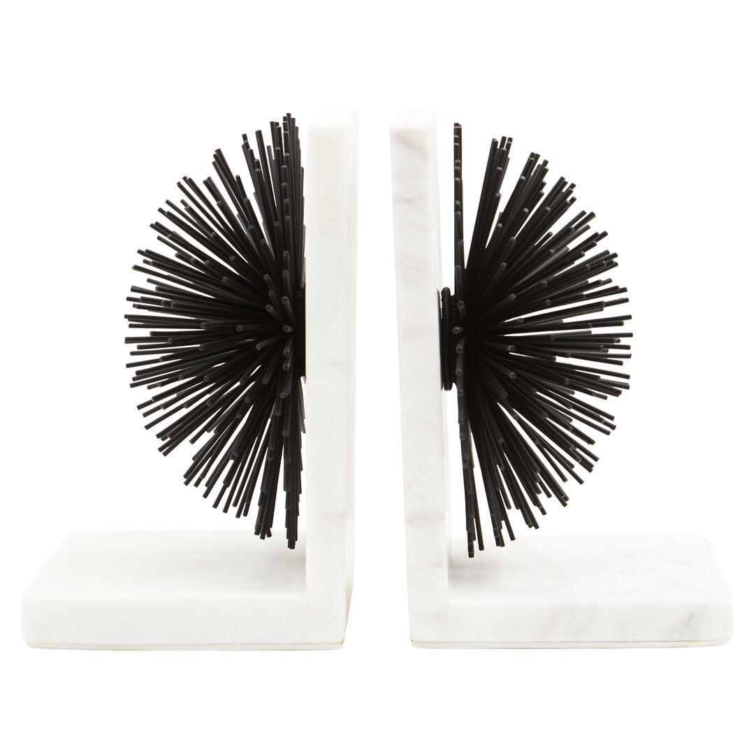 Haze Black Starburst Bookends - Set of 2